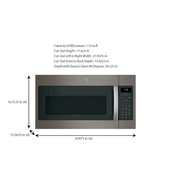 1.9 cu. ft. Over the Range Microwave with Sensor Cooking in Slate, Fingerprint Resistant