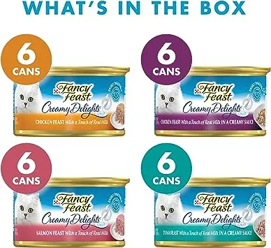 Fancy FEAST Creamy Delights Adult Wet Cat Food Variety Pack