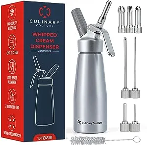 Professional Whipped Cream Dispenser Stainless Steel Cream Whipper Durable Whip