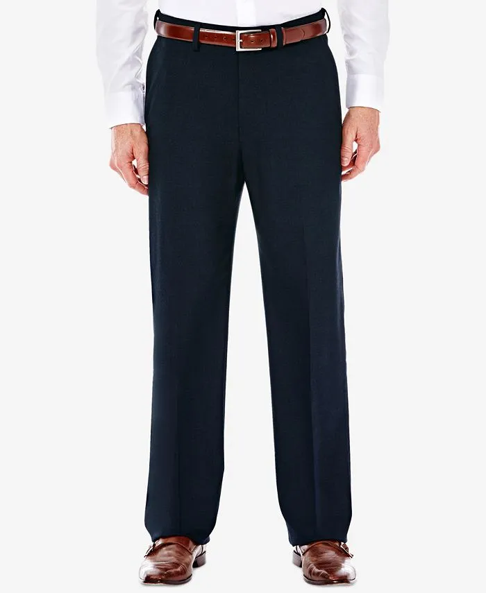 J.M. Men’s Classic/ Regular Fit Stretch Sharkskin Suit Pants