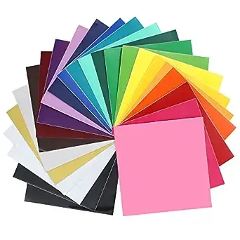 ORACAL 651 Vinilo brillante - Paquete de 24 colores superiores - Hojas de 12" x 12"