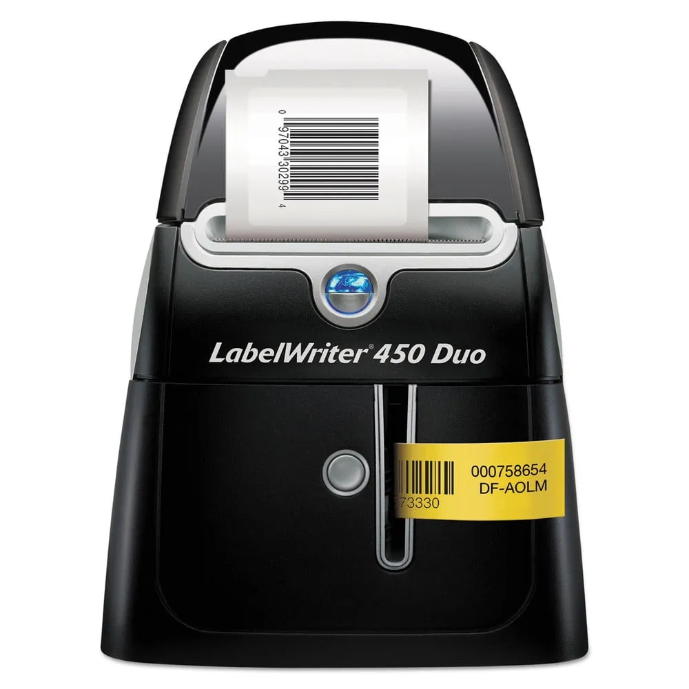 Dymo LabelWriter 450 Duo Label Maker, Black, Silver