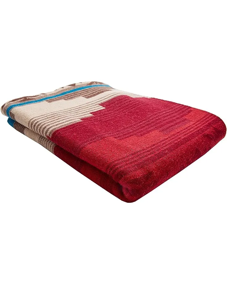 Pendleton Knit Jacquard Throw: Harding Navy