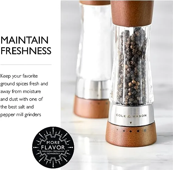 Cole & Mason Derwent Salt & Pepper Mill Gift Set - Forest Wood