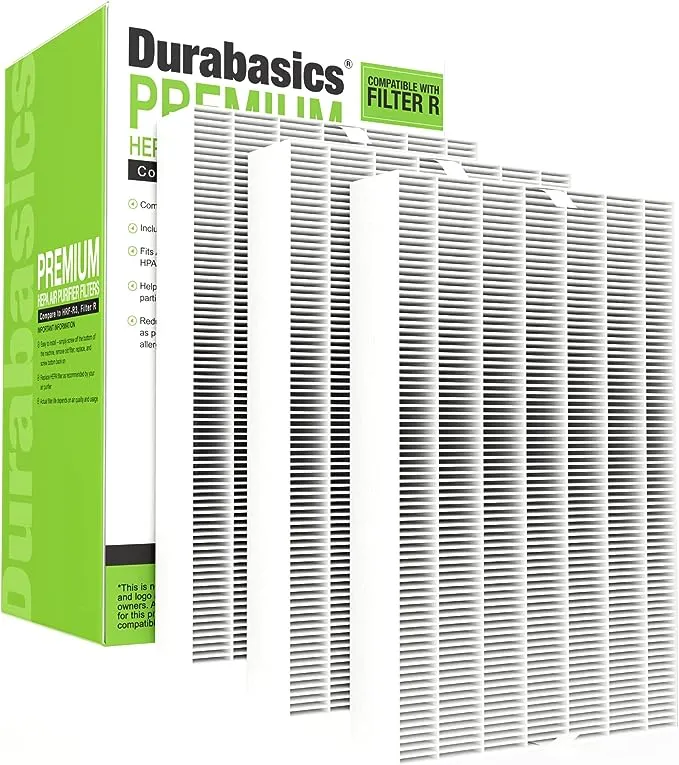 Durabasics 6 Pack of HEPA Filters Compatible with Honeywell Air Purifier Replacement Filters, Honeywell Air Purifier Filters, Honeywell Filter R, Honeywell HEPA Filter Replacement & Honeywell HPA300