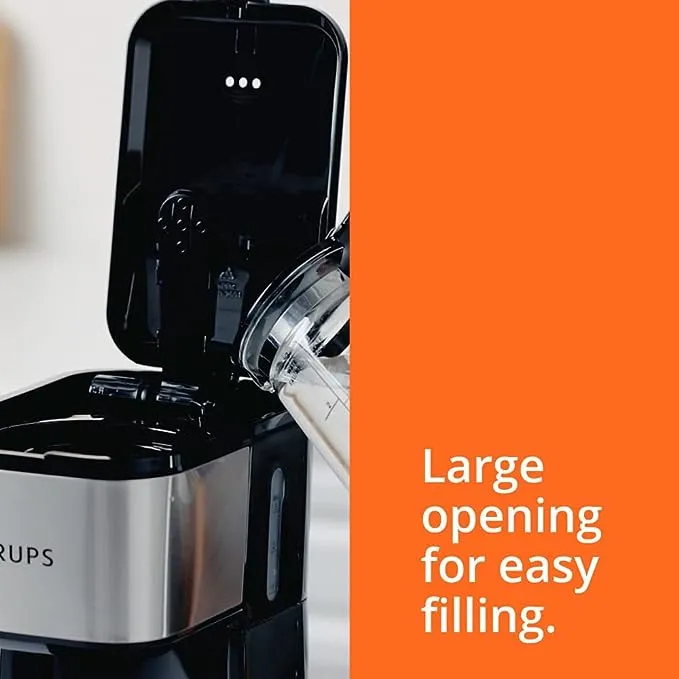 KRUPS: 2 Cup Coffee Maker, Simply Brew - Multi-Serve 4-in-1 Coffee Machine with Stainless Steel Travel Tumbler, Black, 14oz