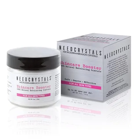 NeedCrystals Microdermabrasion Crystals DIY Facial Scrub. Natural Face Exfoliator for Dull or Dry Skin Improves Scars, Blackheads, Pore Size, Wrinkles, Blemishes & Skin Texture 4 oz. / 113 gr.