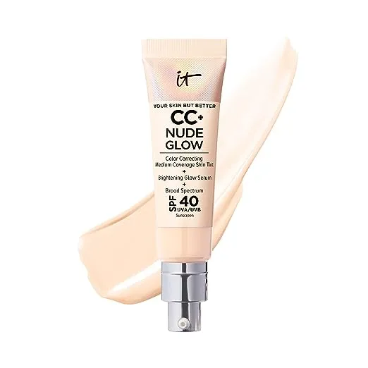 It Cosmetics CC+ Nude Glow Lightweight Foundation + Glow Serum with SPF 40 - Light