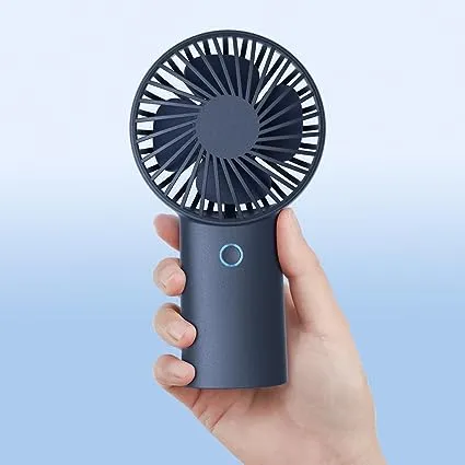 JISULIFE Handheld Portable Fan [20H Max Cooling Time] Mini Hand Fan, 4000mAh USB Rechargeable Personal Fan, Battery Operated Small Fan with 3 Speeds for Travel/Commute/Makeup/Office-Blue