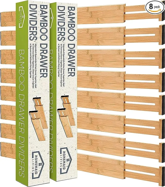 Homemaid Living Bamboo Drawer Dividers