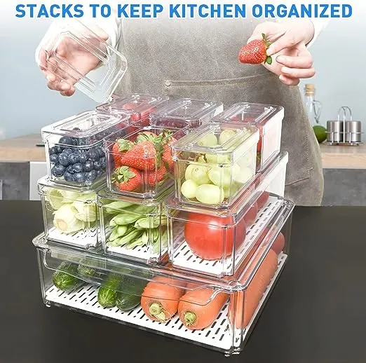 Pomeat 10 Pack Fridge Organizer