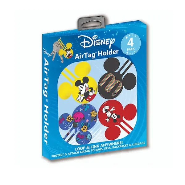 Disney Mickey Mouse AirTag Holder Silicone Keychain Cases for Apple Airtags 4 Pack, Size: One Size