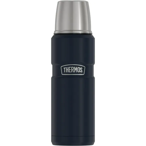 THERMOS Stainless King Vacuum-Insulated Beverage Bottle, 40 Ounce, Blue