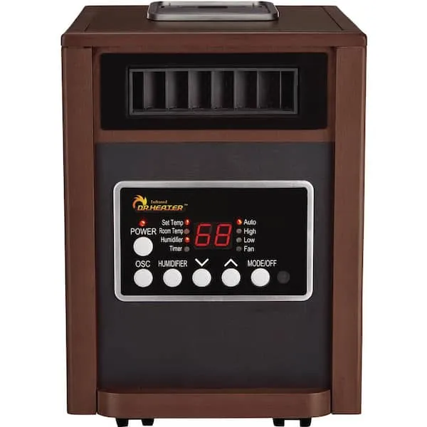 Dr Infrared Heater , with Humidifier, Oscillation Fan, Walnut