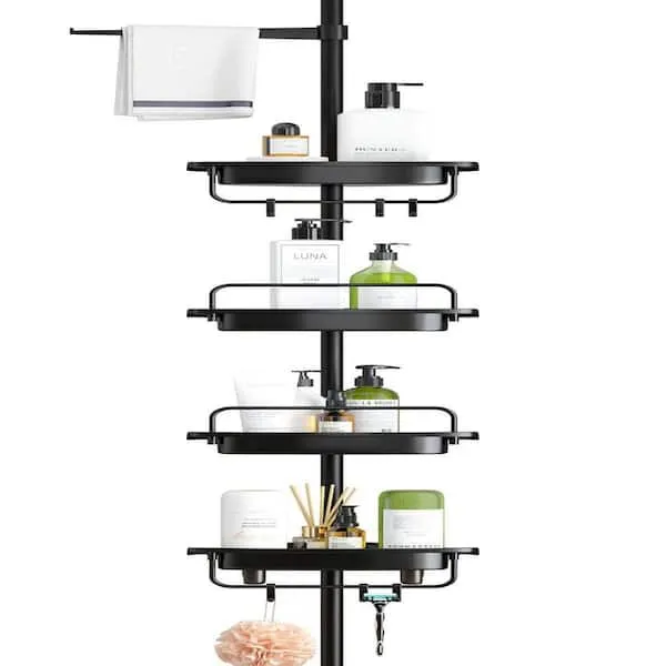 ALLZONE Rustproof 4-Tier Adjustable Shelves Shower Caddy Corner