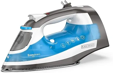 BLACK+DECKER One Step Steam Cord Reel Iron, Blue, ICR19XS