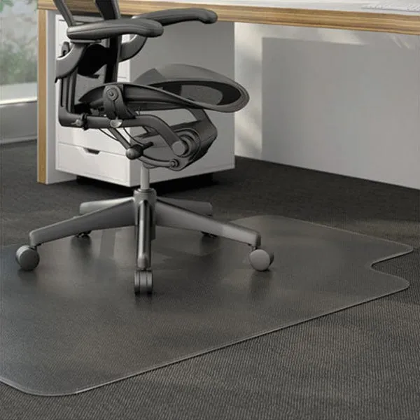 Universal Cleated Chair Mat for Low and Medium Pile Carpet 36 x 48 Clear