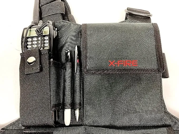 X-Fire Single Radio Chest Rig Harness w/Tool Pockets and 3M Reflective