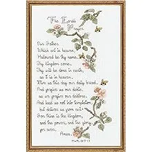 Janlynn Counted Cross Stitch Kit 5.5"X10"-The Lord's Prayer (14 Count)