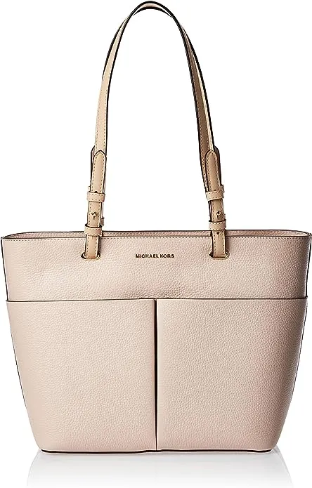 Michael Kors Bedford Top Zip Pebbled Leather Tote Cream NWT &amp; Dust bag