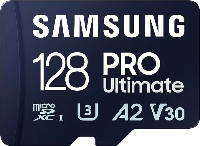 SAMSUNG PRO Ultimate microSD-minneskort + läsare, 256 GB microSDXC, upp till 200 MB/s, 4K UHD, UHS-I, Class 10, U3,V30, A2 för GoPRO Action Cam, DJI Drone, Gaming, Telefoner, Surfplattor, MB- MY256SB/AM