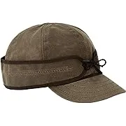 Stormy Kromer Insulated Waxed Cotton Cap - Lightweight Fall Hat with Earflaps, Water-Resistant, 3 Season Hat