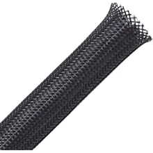 100ft - 3/4 inch PET Expandable Braided Sleeving – Black – Alex Tech Braided Cable Sleeve100ft - 3/4 inch PET Expandable Braided Sleevin…