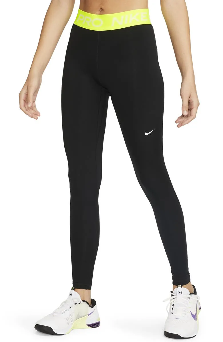 Nike Pro Women's Mid-Rise Mesh-Panelled Leggings