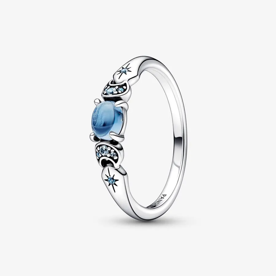 Pandora Disney 192344C01 Aladdin ring Jasmine stijl met blauwe kristal - Ø 17.25 mm / maat 54