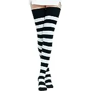 Kayhoma Extra Long Cotton Stripe Thigh High Socks Over the Knee High Socks