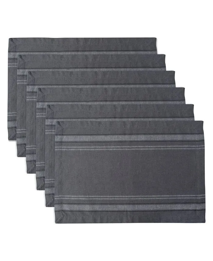 Chambray French Stripe Placemat, Set of 6
      
          Chambray French Stripe Placemat, Set of 6