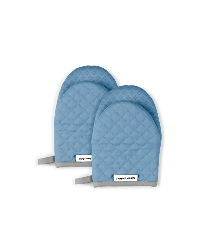 KitchenAid Asteroid 2-Pack Mini Oven Mitt Set Charcoal Grey