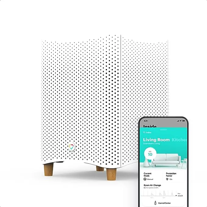 Mila Smart Home Air Purifier with Rookie Parent H12 HEPA & Carbon Replacement Filter, Nursery & Baby, Removes Dust, Odors, Pollen, Ideal for Large Room or Bedroom, Quiet-Mode