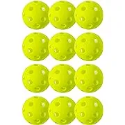 Franklin Sports X-26 Indoor Pickleballs - 12 Pack (Yellow)