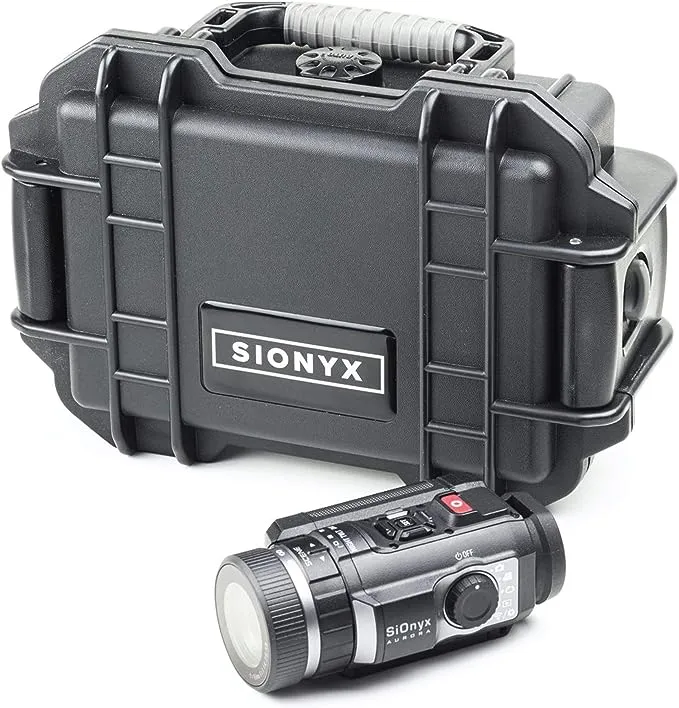 SIONYX Aurora Black Color Digital Night Vision Camera & Kits – Rugged and Impact-Resistant Aurora Black, WiFi, Mount, 32GB MicroSD Card, Waterproof Protective Case, & More