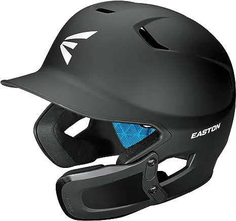 Easton Z5 2.0 Matte Solid Helmet with Jaw Guard, Black - Senior