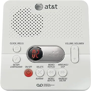 AT&amp;T 1740 Digital Answering Machine System 60 Minutes Remote Access Telephone