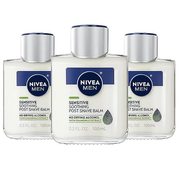 Nivea Men Sensitive Post Shave Balm, 3 Pack of 3.3 Fl Oz Bottle