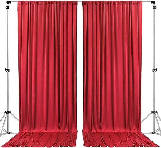 AK TRADING CO. 10 feet x 10 feet Purple Polyester Backdrop Drapes Curtains Panels with Rod Pockets - Wedding Ceremony Party Home Window Decorations (DRAPE-5x10-PURPLE)