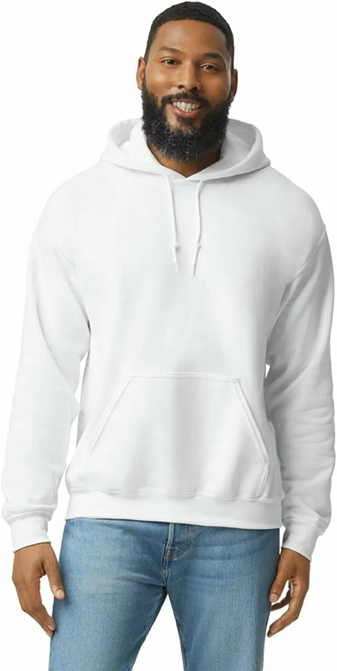 Gildan White Adult Hooded Sweatshirt - Small