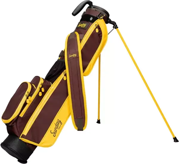 Sunday Golf Loma Bag – Holds 5 to 7 Clubs – Ultra Lightweight Sunday Carry Bag with Strap Stand – Golf Stand Bag for The Driving Range, Par 3 and Pitch n Putt Courses, 31 Inches TallSunday Golf Loma Bag – Holds 5 to 7 Clubs – Ultra Lightwei…