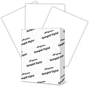 Springhill White 8.5” x 11” Cardstock Paper, 110lb, 199gsm, 250 Sheets (1 Ream) – Premium Heavy Cardstock, Printer Paper with Smooth Finish for Greeting Cards, Flyers, Scrapbooking & More – 015300R