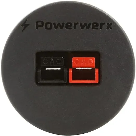 Powerwerx PanelPole1, Panel Mount Housing for a Single Anderson Powerpole Connector with a Weather Tight Cover