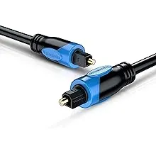 BlueRigger Digital Optical Audio Toslink Cable (25FT, Fiber Optic, Aluminum Shell, 24K Gold-Plated) - Compatible with Home Theatre, Sound Bar, TV, Xbox, PlayStation PS5/PS4 – Premium Series