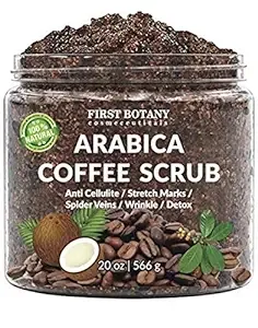 100% Natural Arabica Café Scrub 12 onzas) Con Café Orgánico, Coco y manteca de