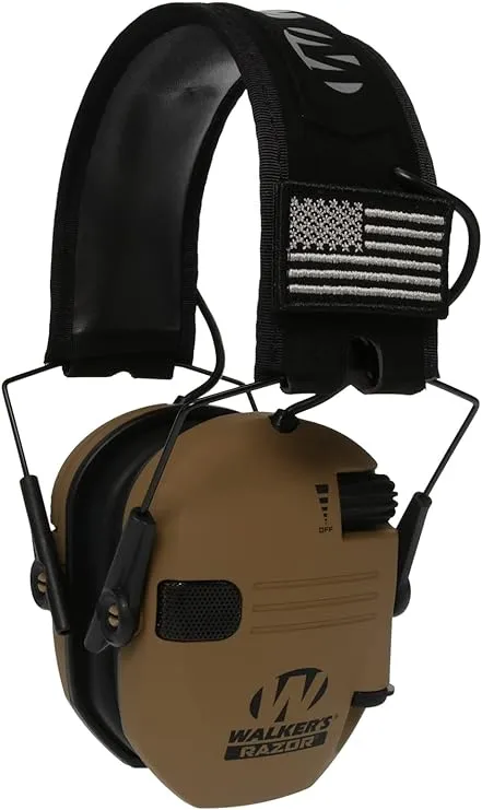 Walker's Razor Slim Patriot Electronic Earmuffs (NRR 23dB)