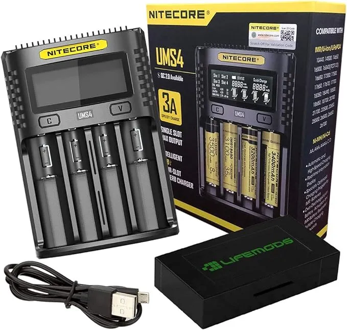 Nitecore UMS4 Intelligent USB Four Slot Superb Battery Charger