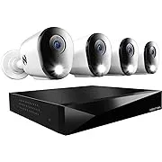 2-Way Audio 12 Channel DVR Security System with 2TB Hard Drive and 4 Wired 2K Deterrence Cameras