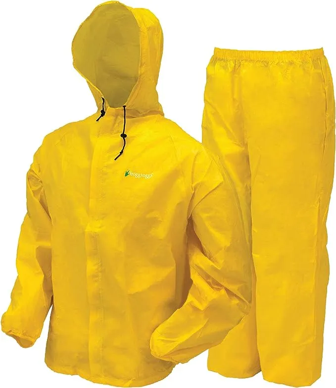 FROGG TOGGS Men's Standard Ultra-Lite2 Waterproof Breathable Rain Suit, Yellow, MediumFROGG TOGGS Men's Standard Ultra-Lite2 Waterp…