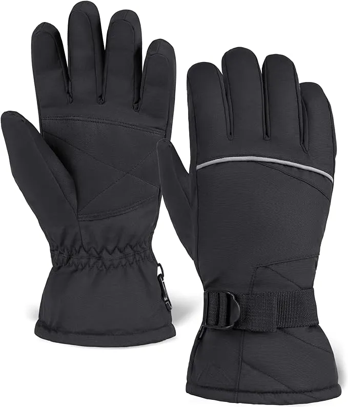 Tough Outdoors Ski Gloves - Thermal Waterproof Snow Gloves - Snowboarding Insulated Gloves for Women & Men - Winter Snow & Skiing Gloves